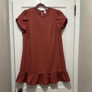 Chic Mini Dress with Ruffle Hem